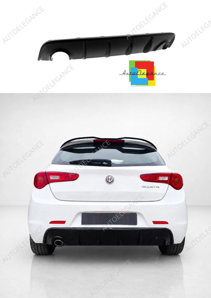 👉Diffusore posteriore Alfa Romeo Giulietta scarico singolo ABS nero lucido👈