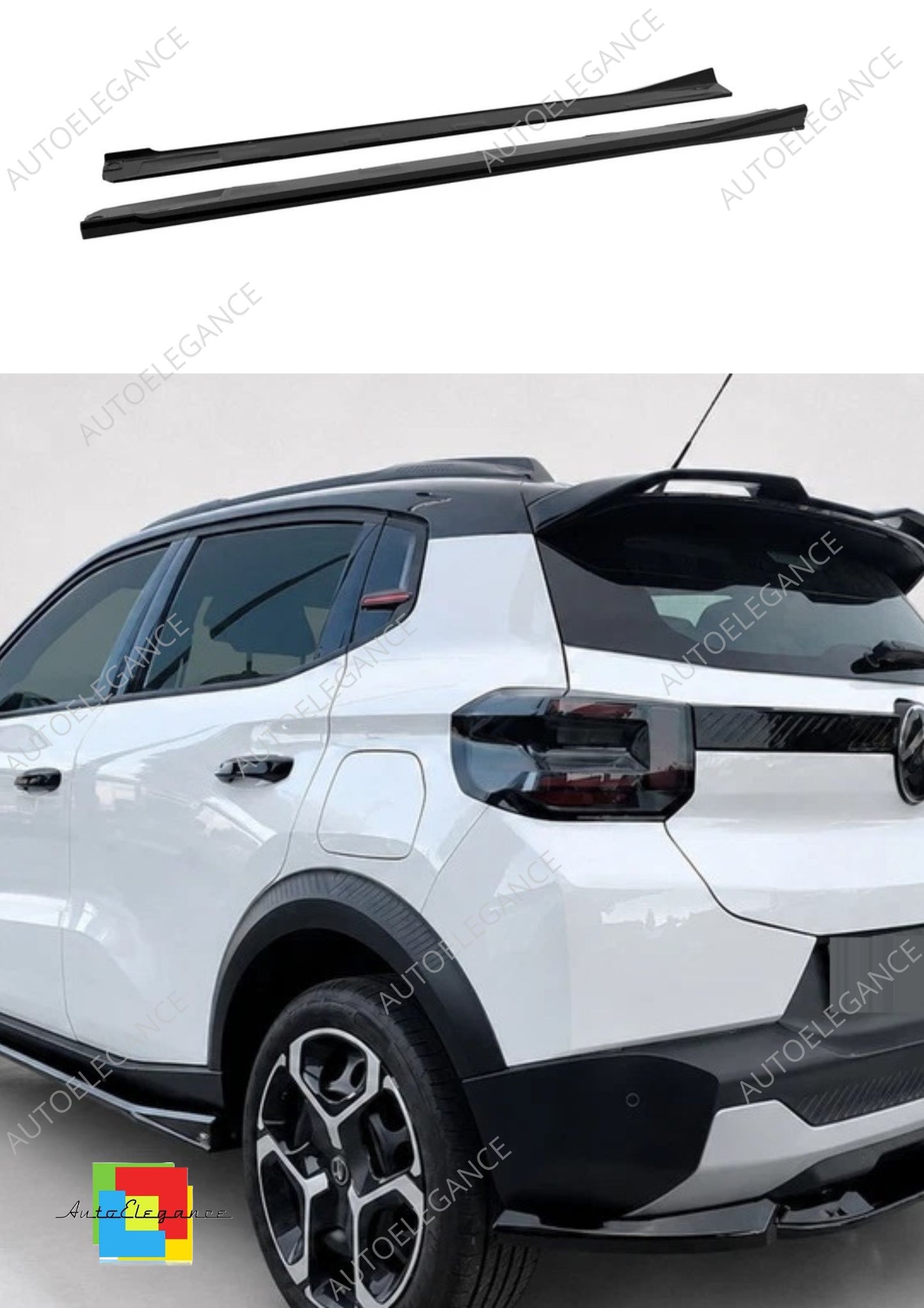 👉Minigonne laterali per Citroën C3 MK4 (2024-) ABS nero lucido👈