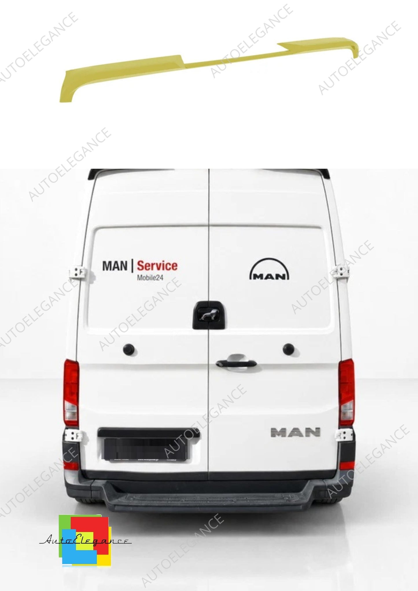 👉Spoiler Tetto Posteriore V.1 per VW Crafter MK2 H2 / MAN TGE H2 Portelloni👈