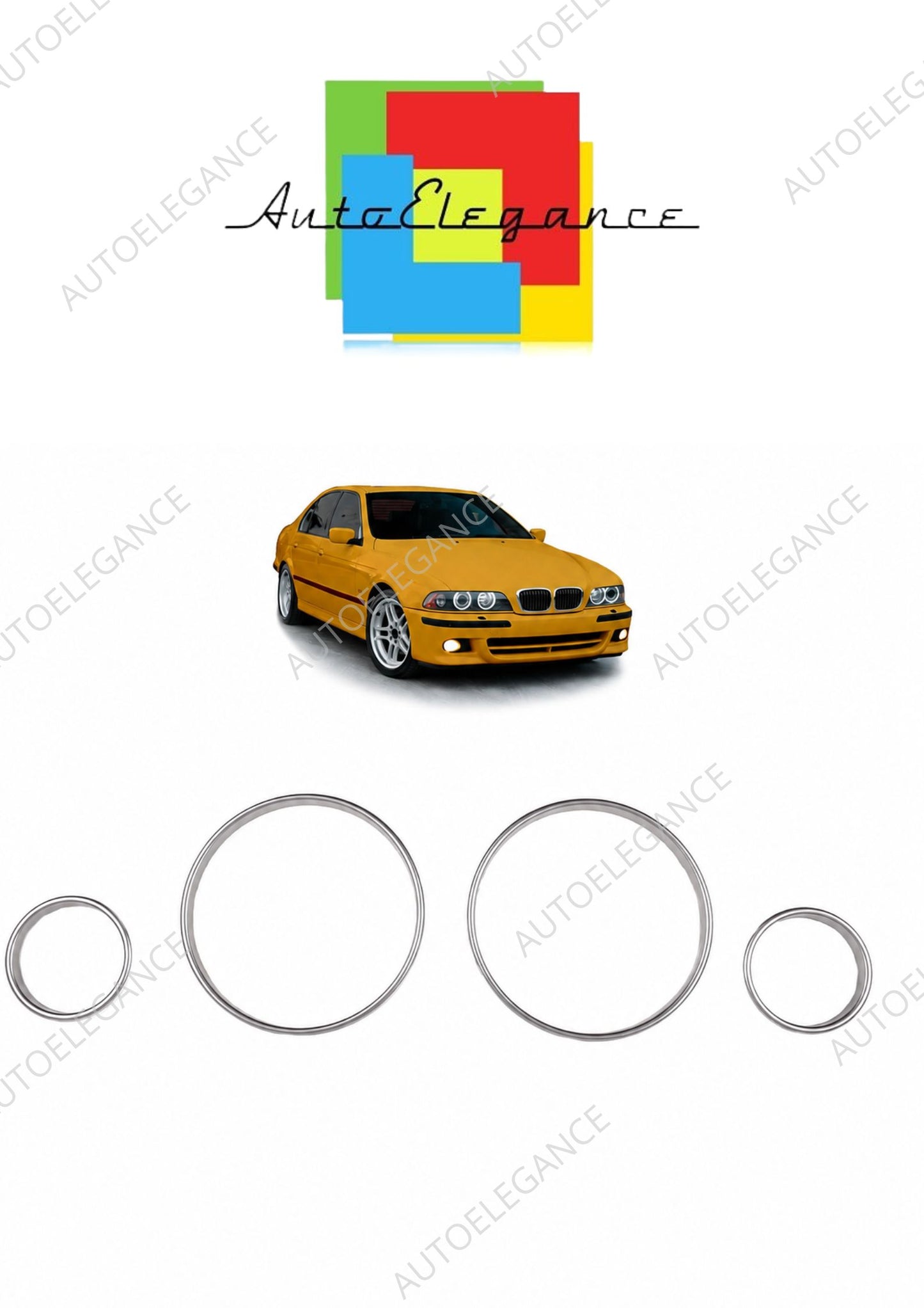👉Anelli del cruscotto cromati adatti per BMW Serie 5 E39 1995-2003👈