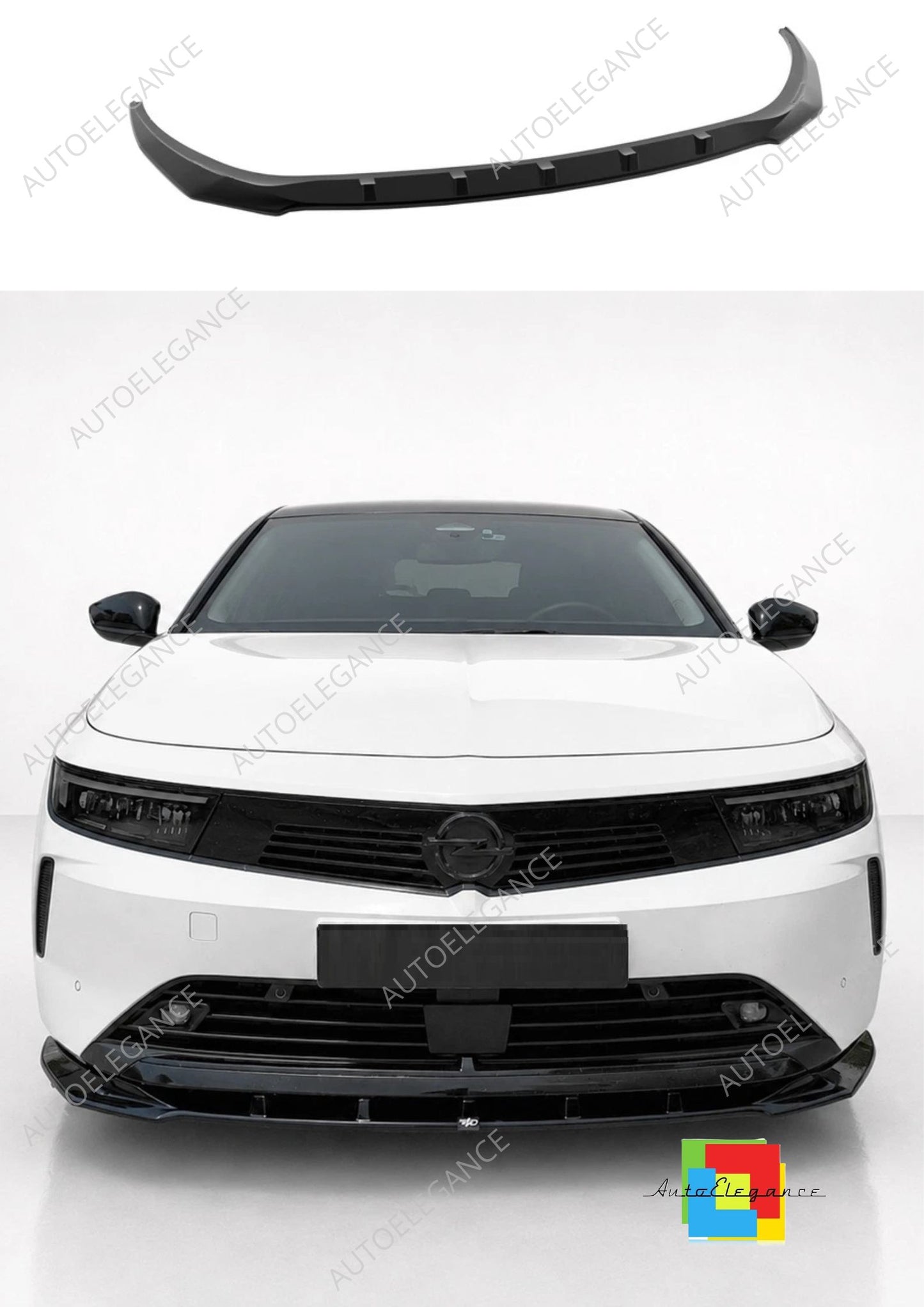 👉Splitter anteriore per Vauxhall / Opel Astra L (2021-) ABS nero lucido👈