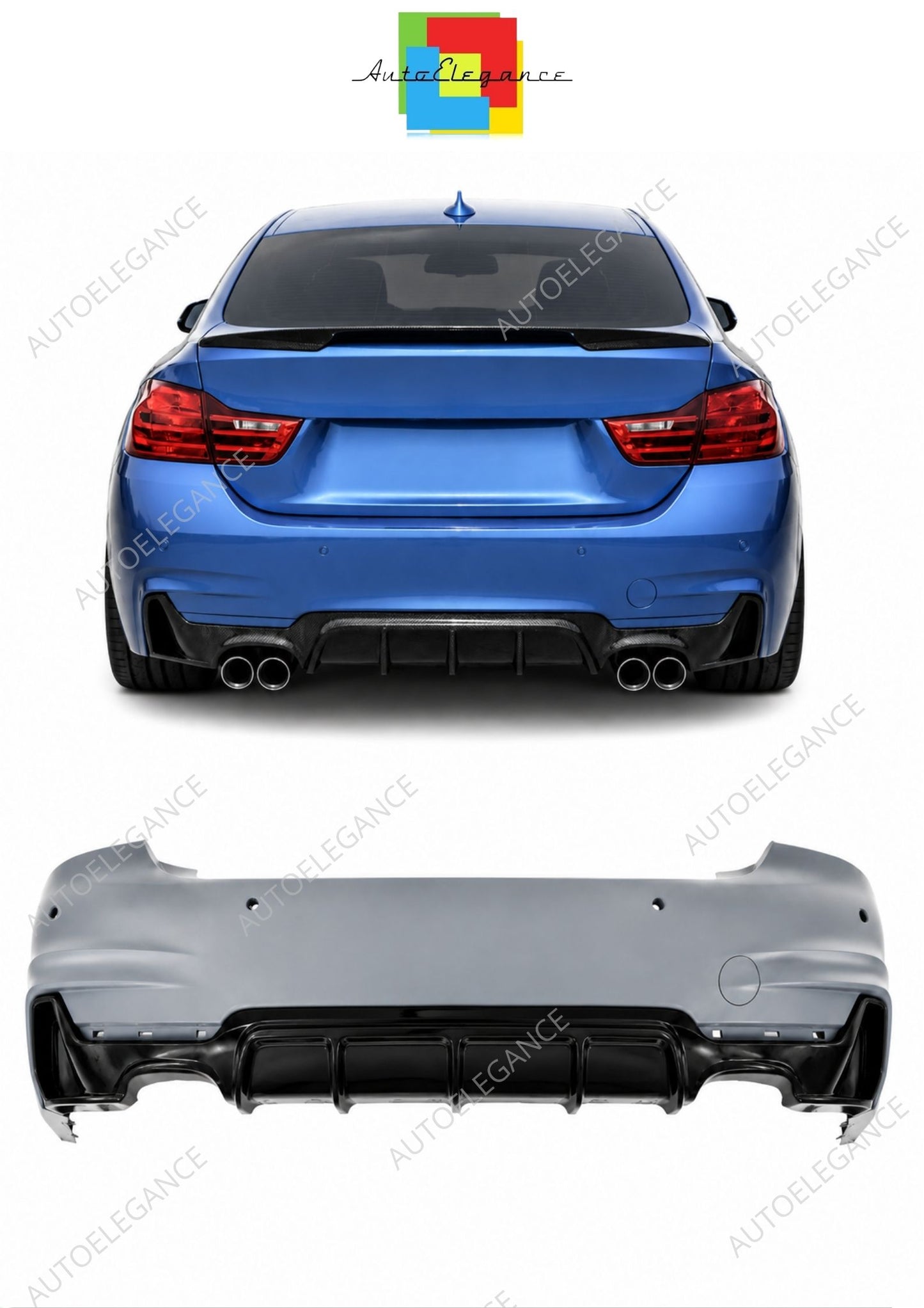 💕 Paraurti Posteriore Adatto per BMW Serie 4 F32 F33 13+ M Sport M4 PDC 💕