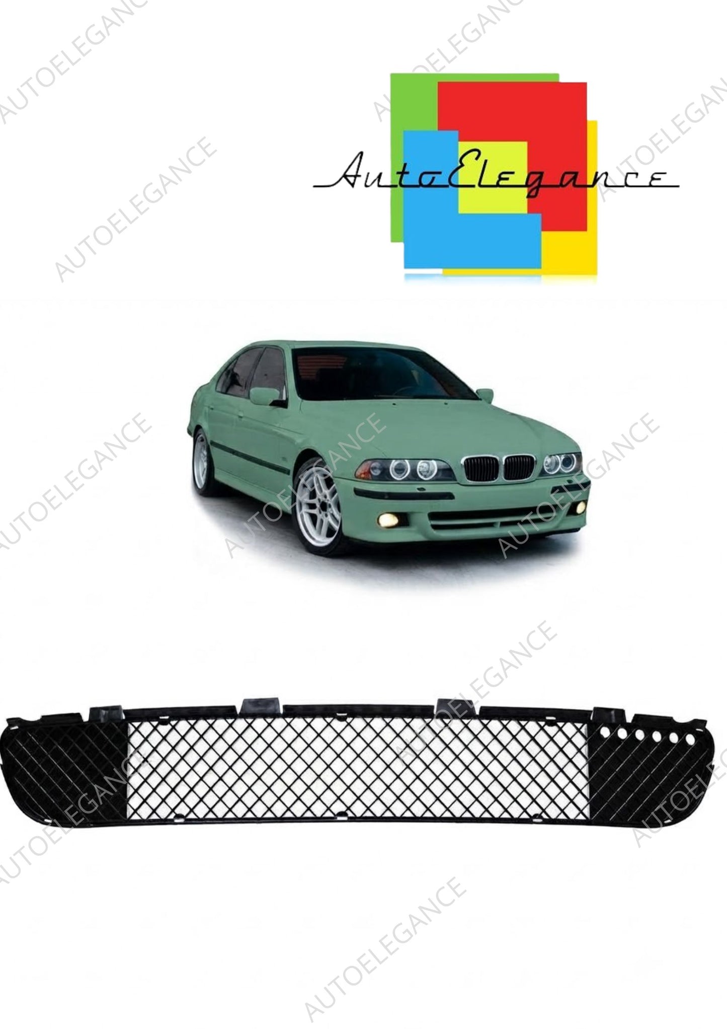 👉Griglia centrale a rete paraurti anteriore adatta per BMW Serie 5 E39 96-03👈