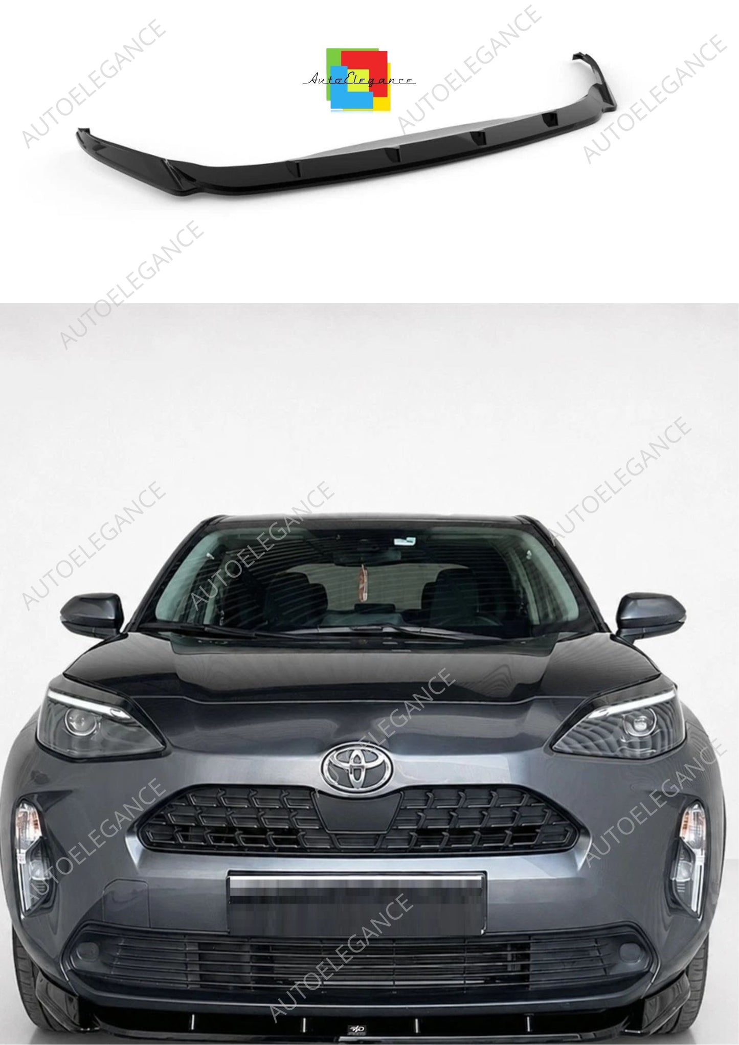 👉Spliter anteriore per Toyota Yaris Cross (2020-) ABS nero lucido👈