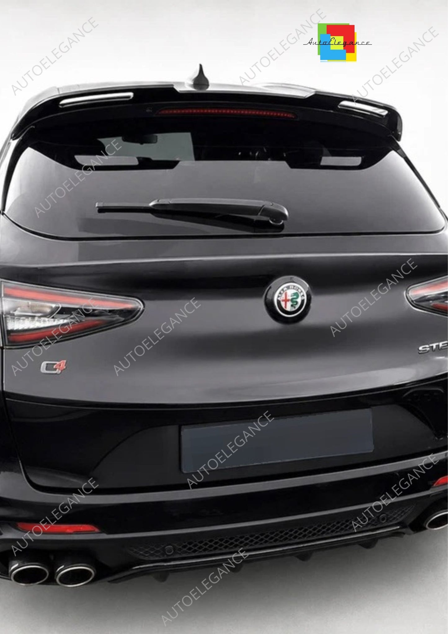 👉Spoiler posteriore per tetto Alfa Romeo Stelvio Mk1 17- in PU non verniciato👈