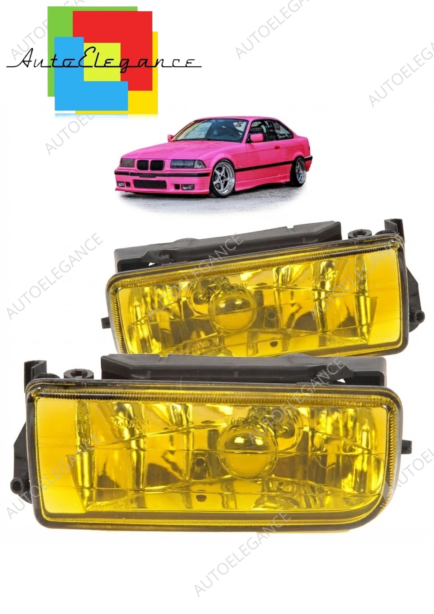 👉Kit fari fendinebbia giallo cristallo adatto per BMW Serie 3 E36 1991-1999👈