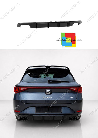 👉Diffusore posteriore Seat Leon FR MK4ST senza scarichi 20 in ABS nero lucido👈