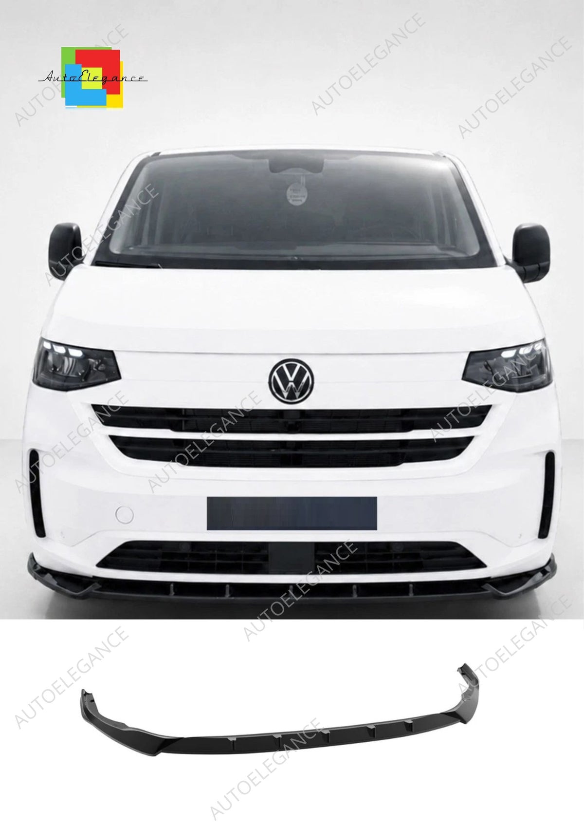 👉Splitter anteriore V.2 per Volkswagen Transporter T7 ABS nero lucido👈