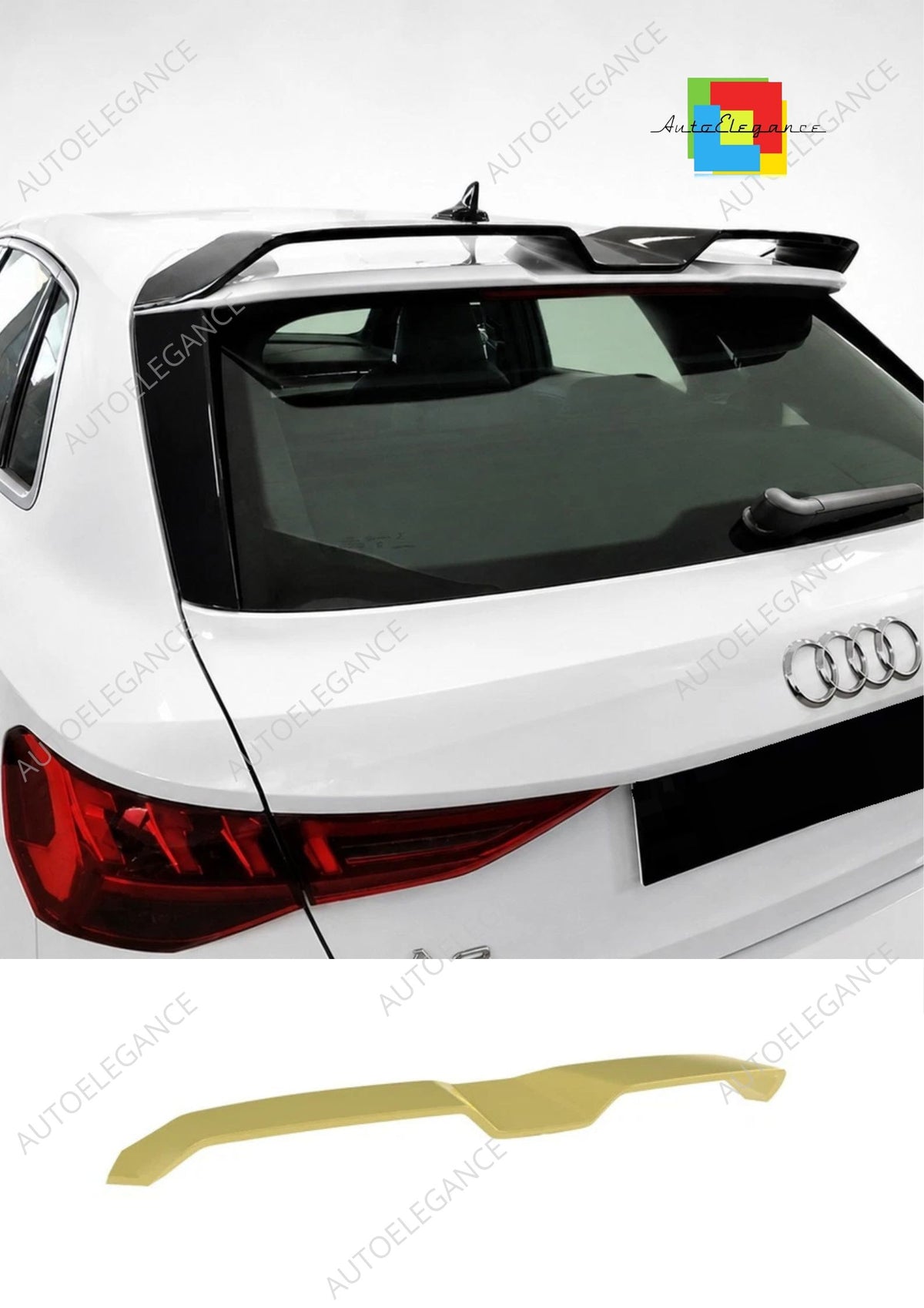 👉Spoiler posteriore per tetto Audi A3 8Y S-Line/S3/RS3 Sportback 20 PU grezzo👈