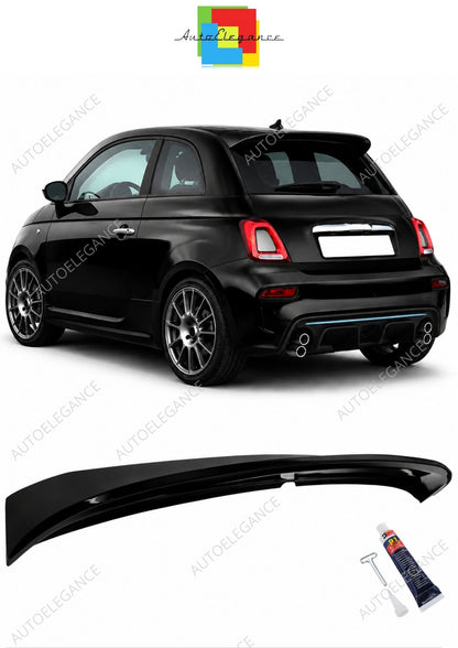 💕 Spoiler Tetto Adatto per Fiat 500 07-24 Performance Nero Lucido 💕