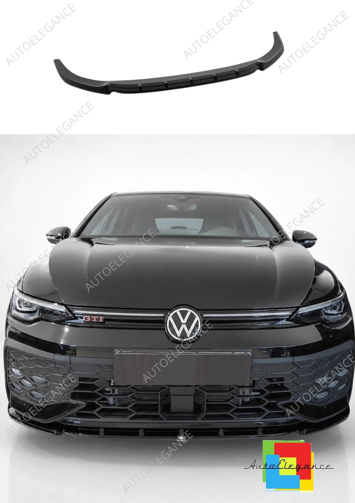 👉Splitter anteriore V.1 per VW Golf MK8 FL GTI/GTE/R-Line 24- ABS nero lucido👈