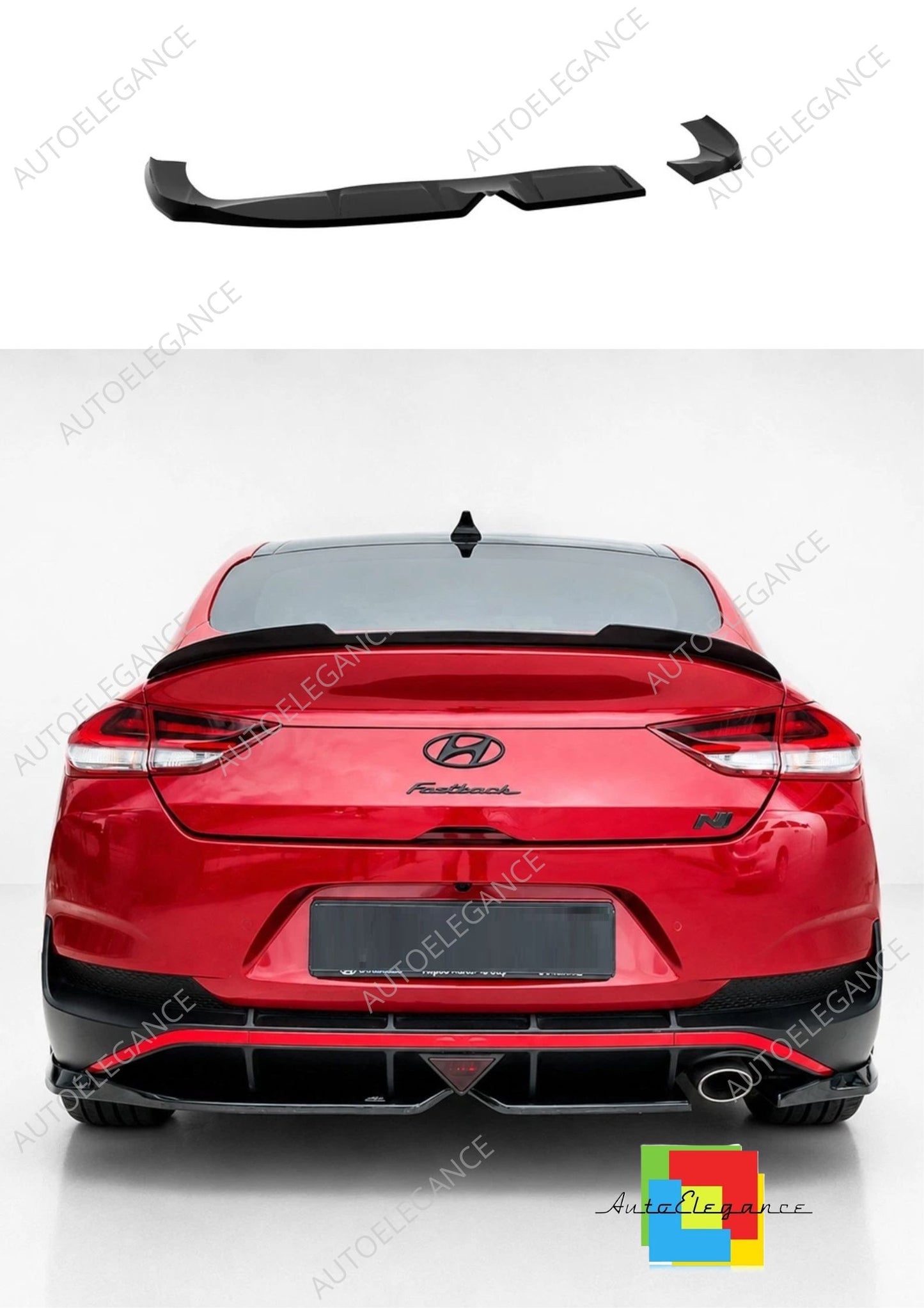 👉Splitter posteriore Hyundai i30 MK3 N-Line Fastback Facelift 20 Nero Lucido👈