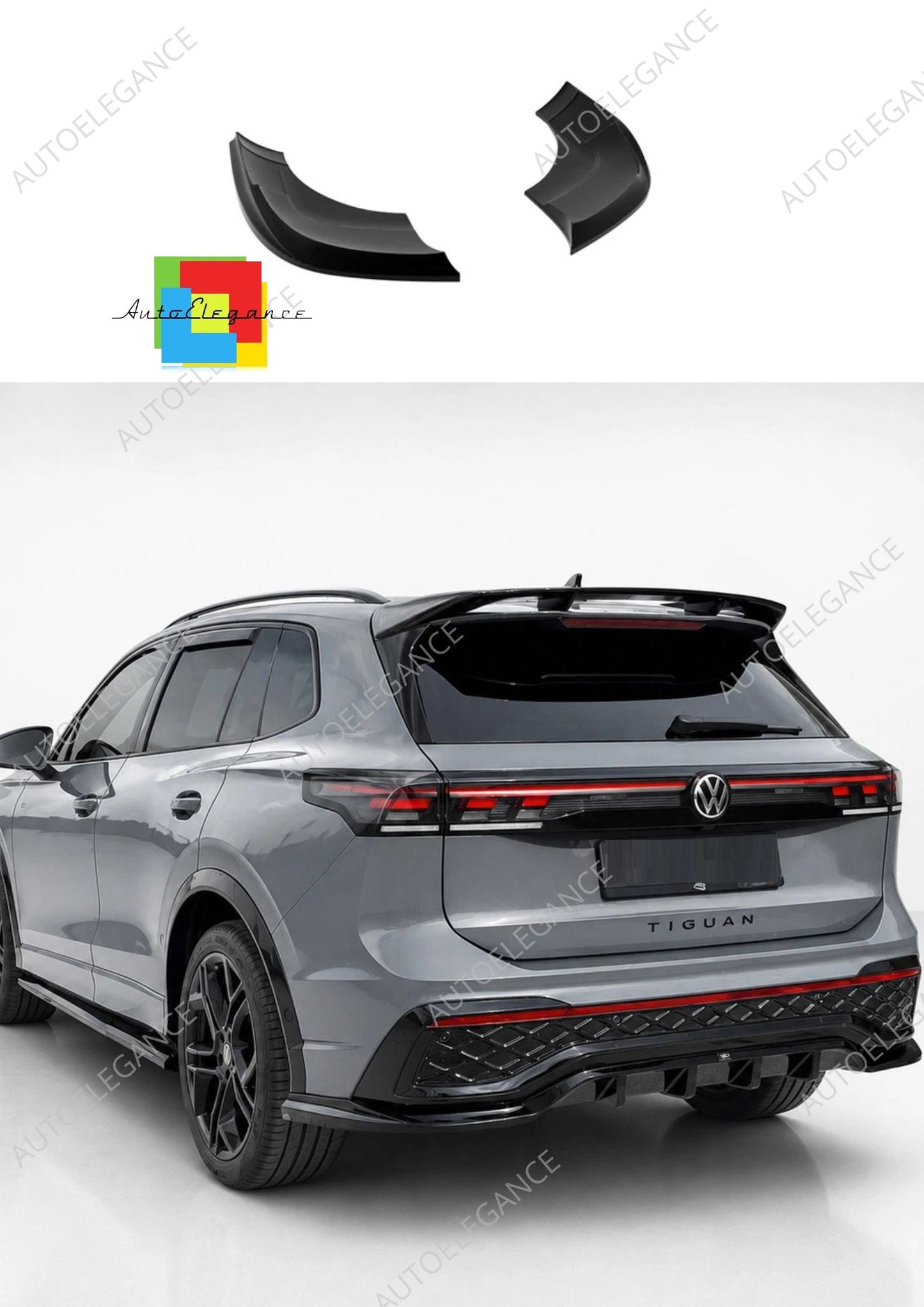 👉Divisori laterali posteriori VW Tiguan R-Line MK3 (2024-) in ABS nero lucido👈