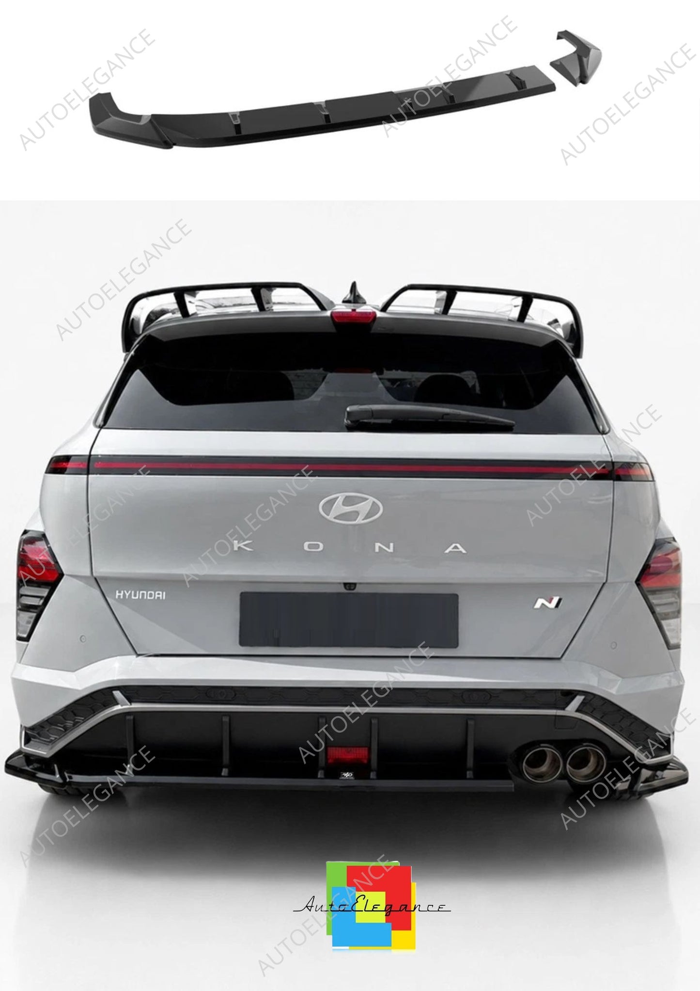👉Splitter posteriore per Hyundai Kona N-Line MK2 (2022-) ABS nero lucido👈