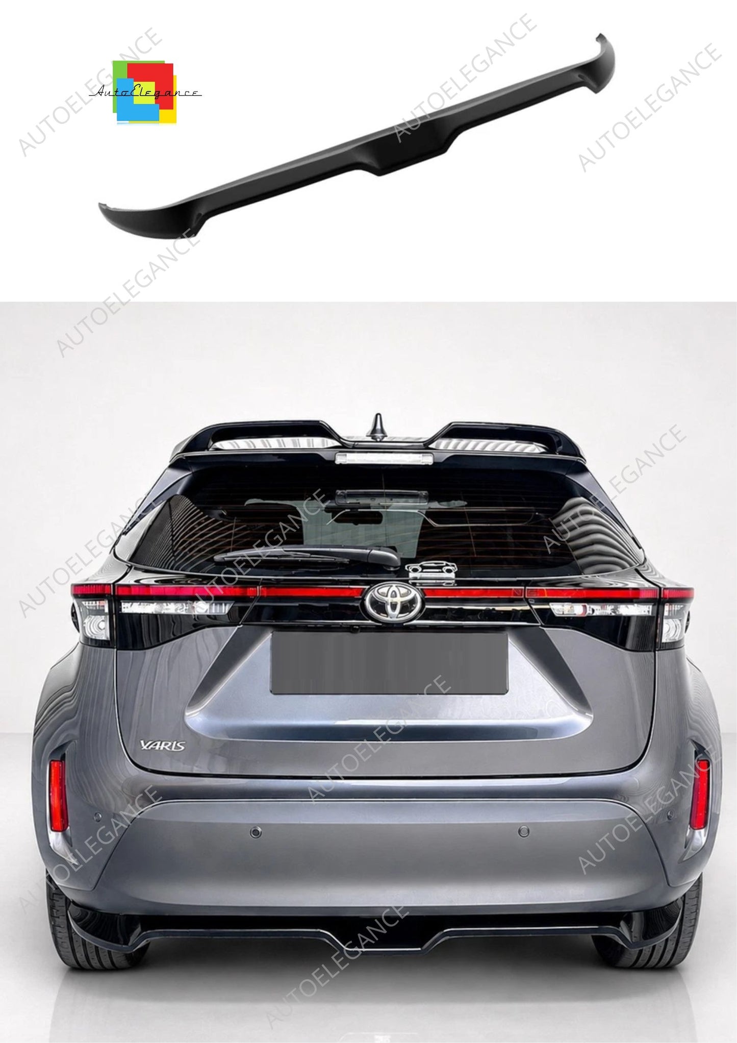 👉Splitter Posteriore adatto per Toyota Yaris Cross 2020- ABS Nero Lucido👈