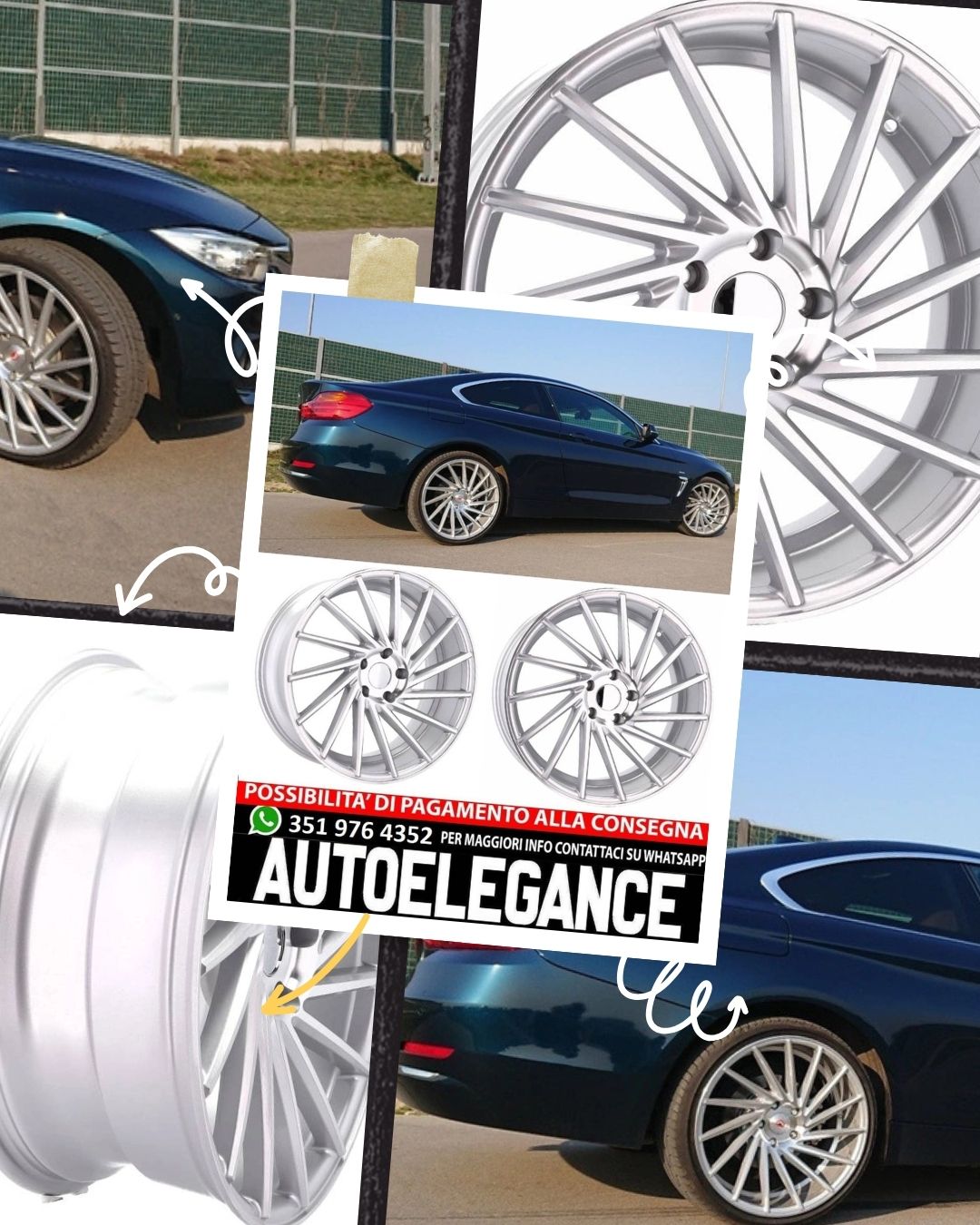 CERCHI CERCHIO IN LEGA 20" Adatto per VW BMW CADILLAC CHEVROLET HONDA LAND ROVER LEXUS MINI OPEL SAAB TESLA TOYOTA