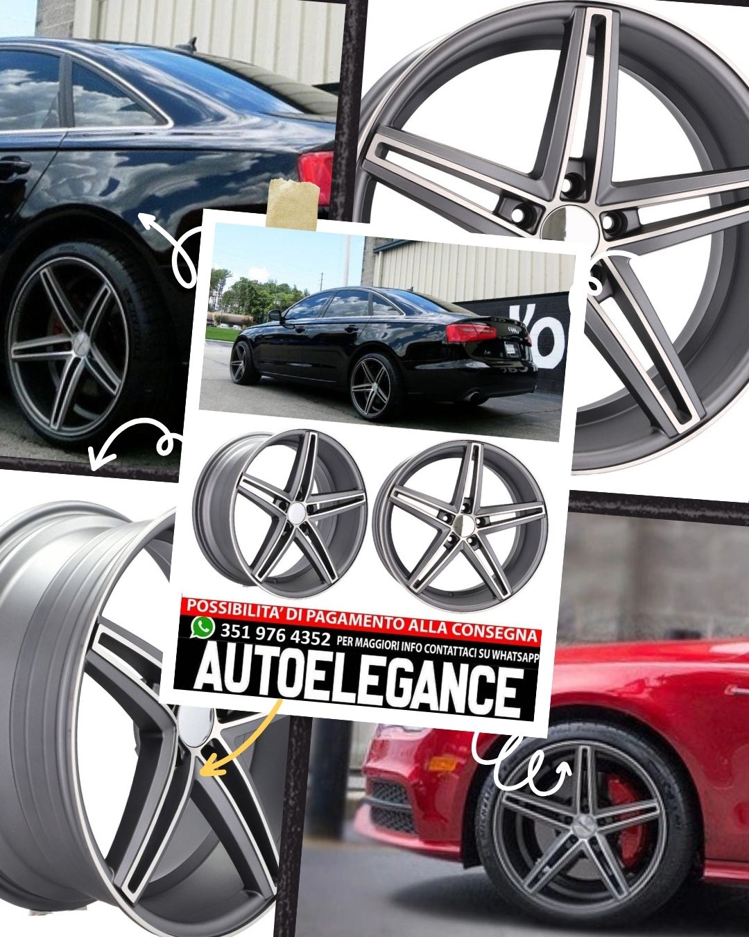 CERCHI CERCHIO IN LEGA 18" Adatto per VW BMW CADILLAC CHEVROLET HONDA LAND ROVER LEXUS MINI OPEL SAAB TESLA TOYOTA