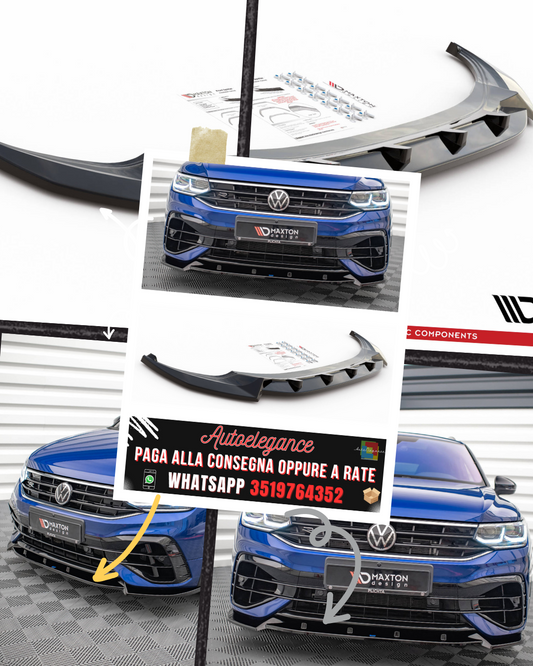 FRONT SPLITTER V.2 ADATTO PER VOLKSWAGEN TIGUAN R / R-LINE MK2 FACELIFT