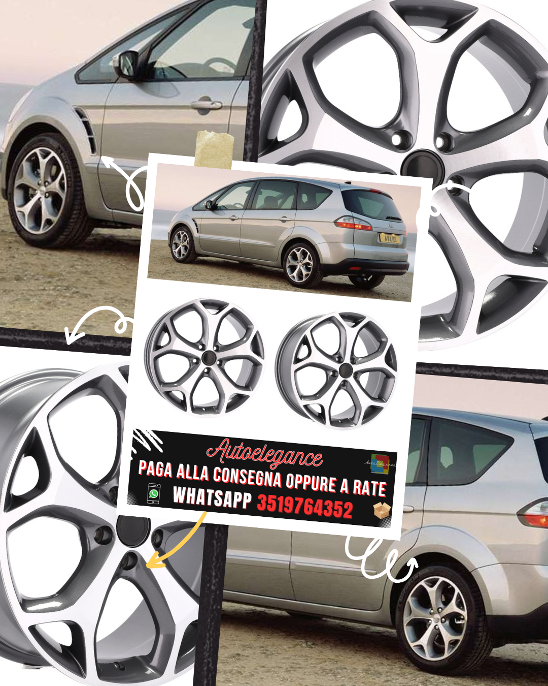 ALLOY WHEEL 17" Suitable for ALFA ROMEO FORD JAGUAR LANCIA LAND ROVER