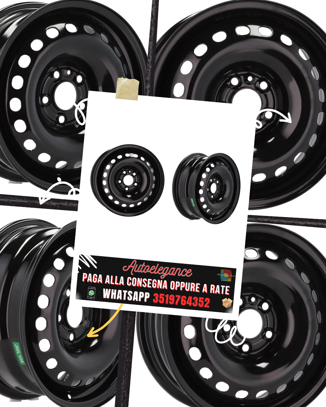 ALLOY WHEEL 16" Suitable for ALFA ROMEO FIAT OPEL SAAB