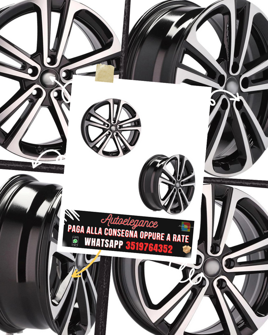 CERCHI CERCHIO IN LEGA 17" Adatto per ALFA ROMEO CITROEN DS FIAT FORD JAGUAR