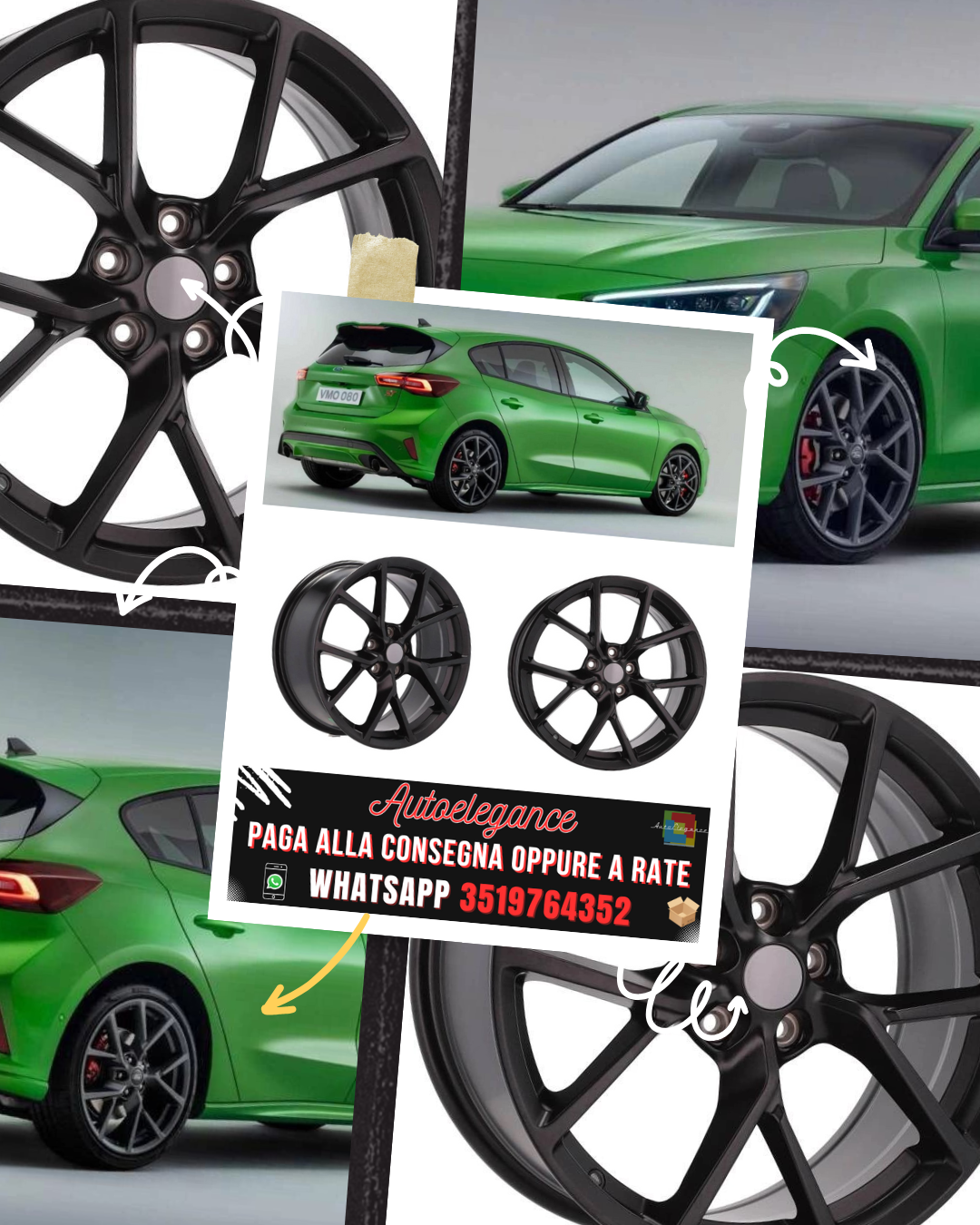 CERCHI CERCHIO IN LEGA 18" Adatto per LINCOLN RENAULT SMART VOLVO