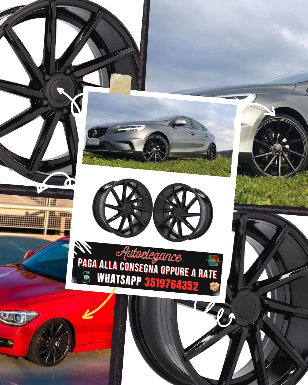 CERCHI CERCHIO IN LEGA 19" Adatto per SMART TOYOTA VOLVO