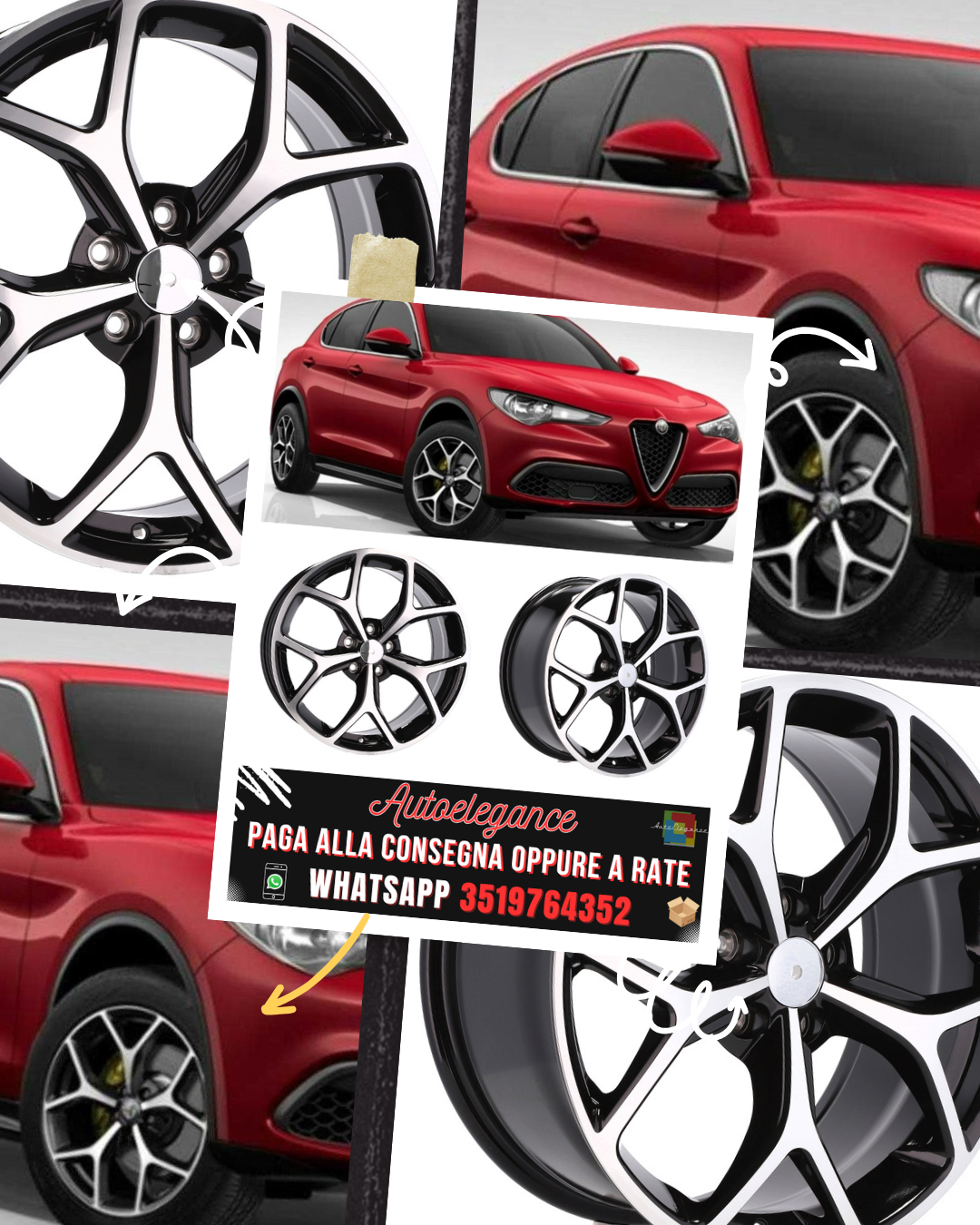 ALLOY WHEEL 18" Suitable for ALFA ROMEO CADILLAC CHEVROLET FIAT JEEP