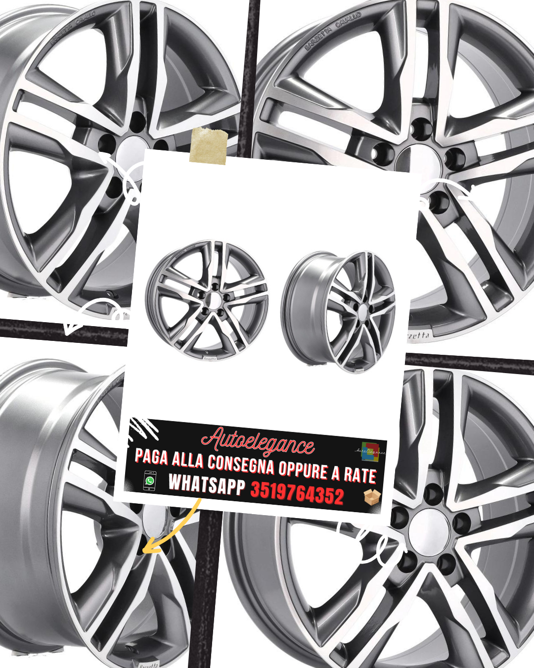 CERCHI CERCHIO IN LEGA 18" Adatto per FORD JAGUAR LAND ROVER LANCIA LINCOLN OPEL