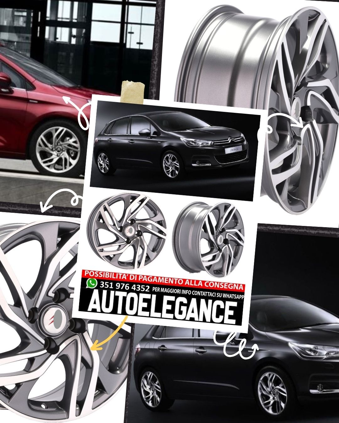 ALLOY WHEEL 16" Suitable for AUDI CITROEN DS FORD JEEP MAZDA OPEL PEUGEOT 