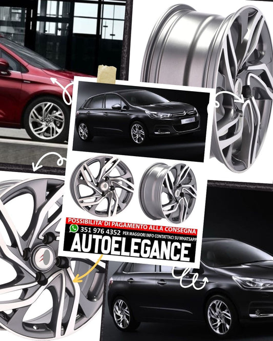 CERCHI CERCHIO IN LEGA 16"Adatto per AUDI CITROEN DS FORD JEEP MAZDA OPEL PEUGEOT