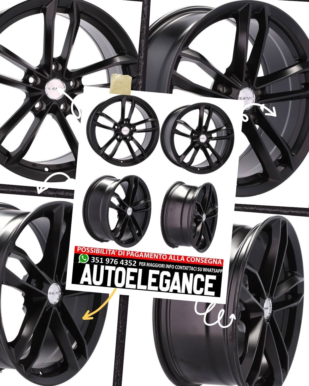 ALLOY WHEEL 19" Suitable for ALFA ROMEO CHEVROLET FIAT JEEP MASERATI OPEL SAAB
