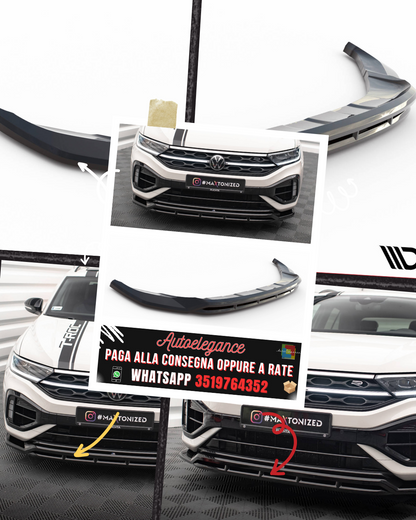 SPLITTER ANTERIORE V.1 adatto per VOLKSWAGEN T-ROC R / R-LINE MK1 FACELIFT