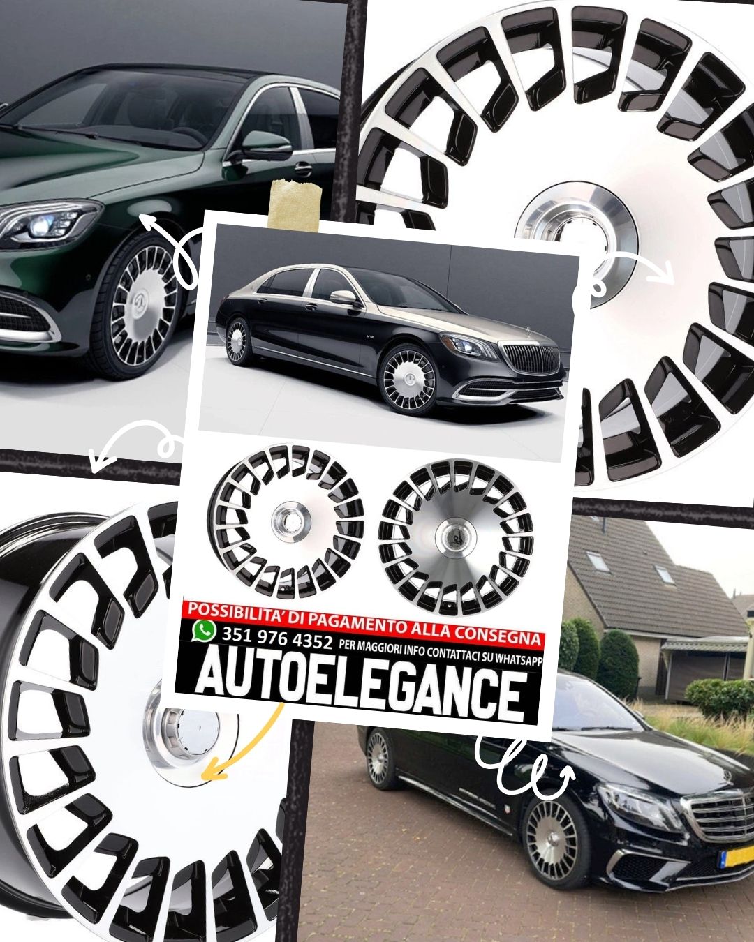 CERCHI CERCHIO IN LEGA 19" Adatto per MERCEDES Maybach S W221 w222 w223 CLS C218