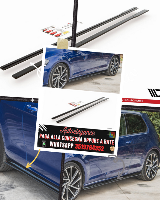 RACING DURABILITY MINIGONNE LATERALI adatte per VW GOLF 7 R / R-LINE FACELIFT 2017-2020