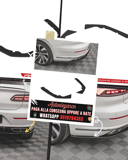 STREET PRO SPLITTER LATERALI POSTERIORI ADATTE PER VOLKSWAGEN ARTEON R-LINE FACELIFT 2020-