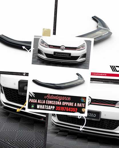 SPLITTER ANTERIORE V.2 adatto per VW GOLF VII GTI FACELIFT 2017