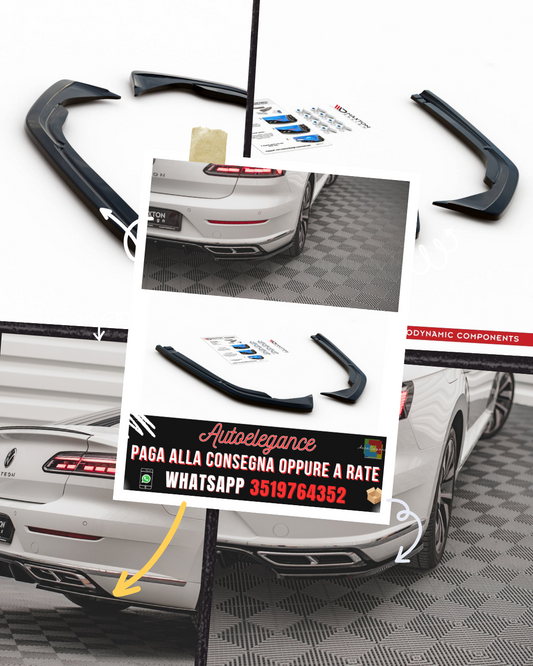 SPLITTER LATERALI POSTERIORI adatti per VOLKSWAGEN ARTEON R-LINE FACELIFT 2020-