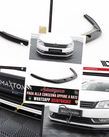 SPLITTER ANTERIORE V.1 adatto per Vw Passat B7 R-Line 2010-2014