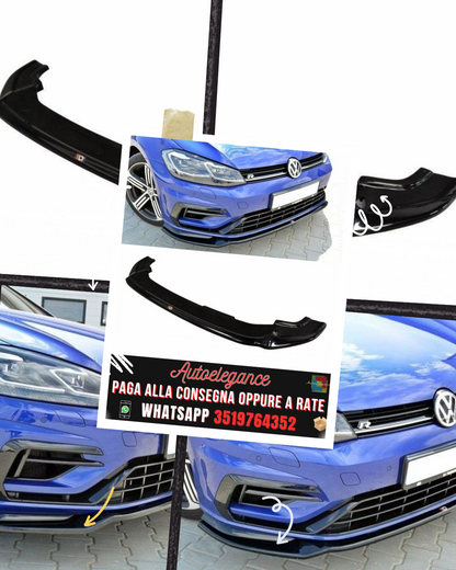 SPLITTER ANTERIORE V.3 adatto per VW GOLF 7 R / R-LINE FACELIFT 2017-2020