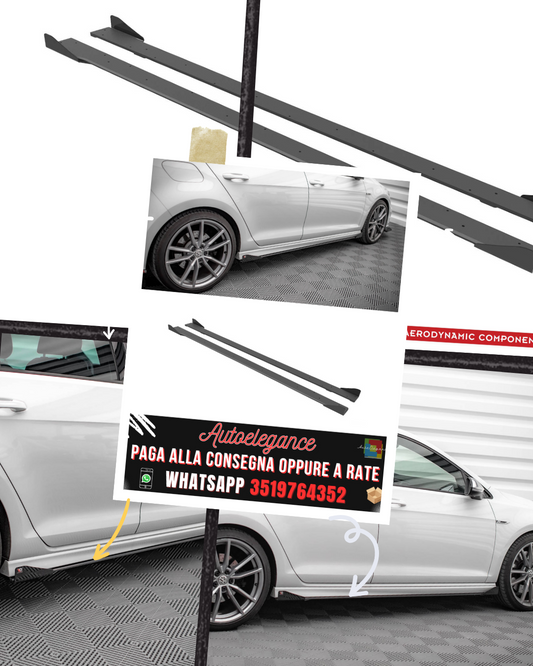 STREET PRO MINIGONNE LATERALI DIFFUSORI + ALETTE ADATTE PER VOLKSWAGEN GOLF R MK7 2013-2016