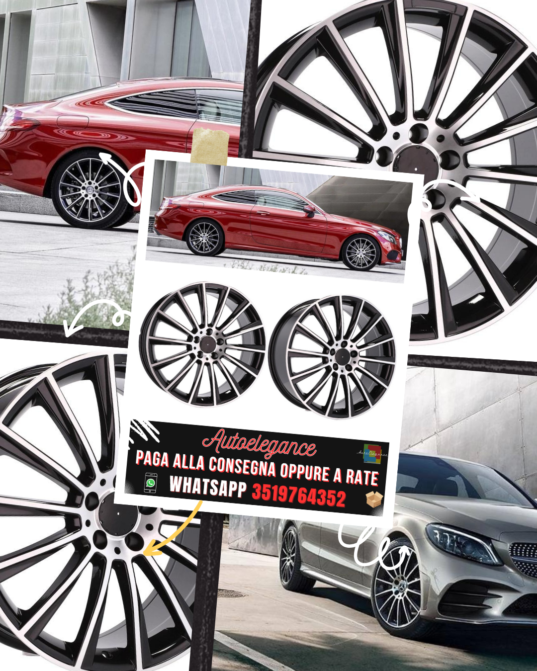 SET 4X ALLOY WHEEL WHEELS 18" Suitable for MERCEDES