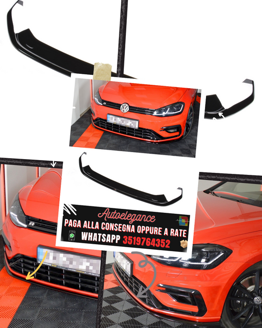 SPLITTER ANTERIORE V.7 adatto per VW GOLF 7 R / R-LINE FACELIFT 2017-2020