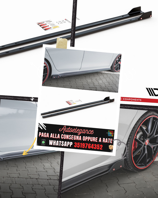 MINIGONNE LATERALI V.2 + FLAP ADATTI PER VOLKSWAGEN GOLF 8 GTI / GTI CLUBSPORT / R-LINE 2020