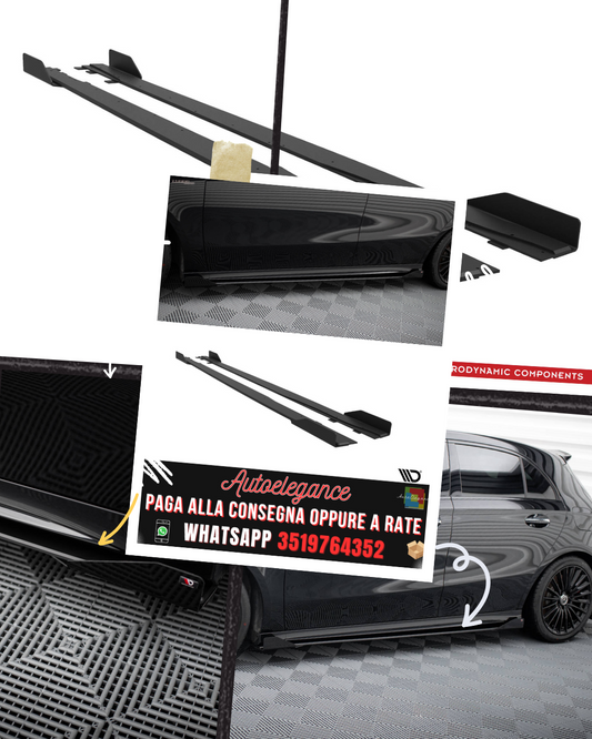 STREET PRO MINIGONNE LATERALI + FLAPS adatto per MERCEDES-AMG A35 W177 FACELIFT 2023-