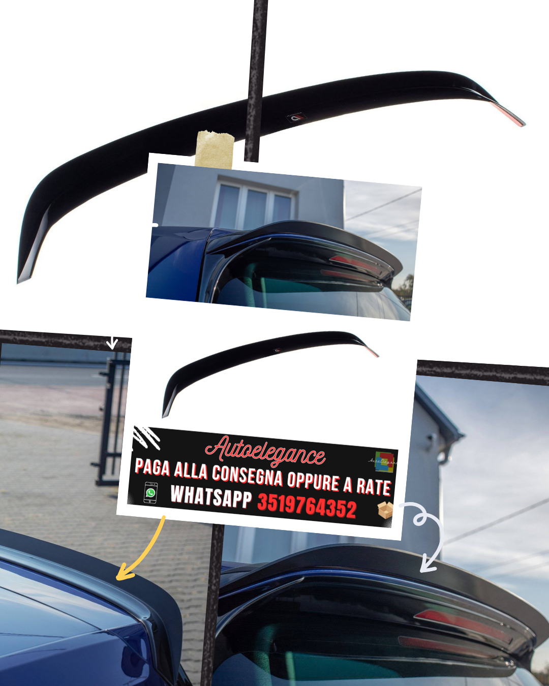 SPOILER V.1 adatto per VOLKSWAGEN GOLF 7 R / R-LINE / GTI