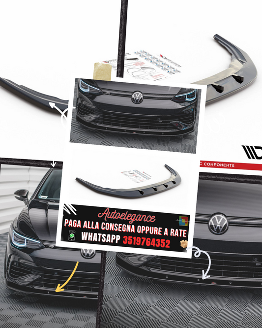 SPLITTER ANTERIORE ADATTO PER V.1 VOLKSWAGEN GOLF R MK8 2020