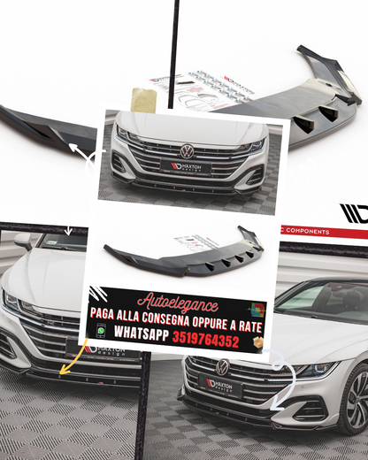 SPLITTER ANTERIORE V.1 ADATTO PER  VOLKSWAGEN ARTEON R-LINE FACELIFT 2020-
