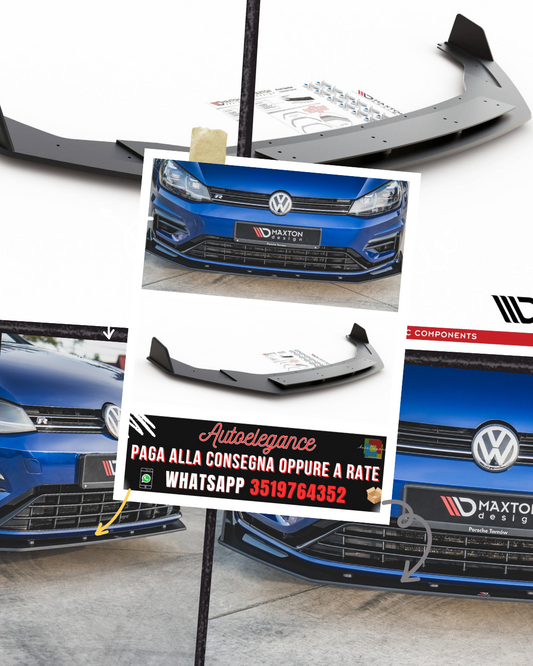 RACING DURABILITY SPLITTER ANTERIORE V.2 adatto per VW GOLF 7 R / R-LINE FACELIFT 2017-2020