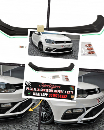 SPLITTER ANTERIORE V.2 ADATTO PER VW POLO MK5 GTI (FACELIFT)